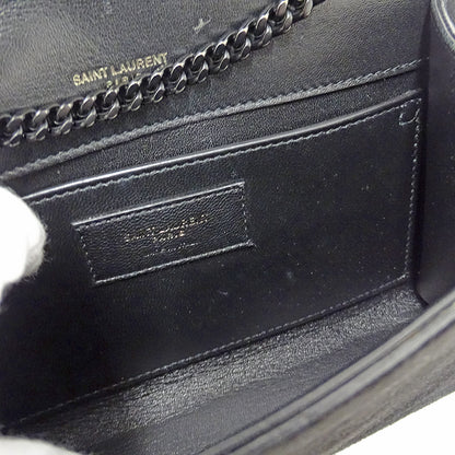 SAINT LAURENT サンローラン ケイト スモール ショルダーバッグ ブラック スエード レディース 【中古】