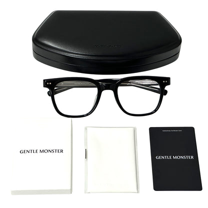 GENTLE MONSTER ジェントルモンスター フリルム ウェリントン メガネ ブラック EVAN-01 プラスチック レディース メンズ 【中古】