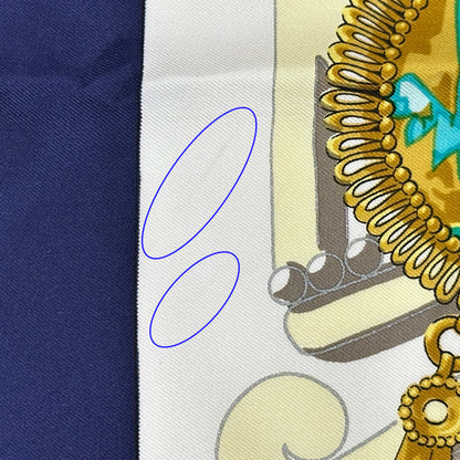 HERMES エルメス カレ90 MEXIQUE メキシコ スカーフ ネイビー マルチカラー シルク レディース 【中古】