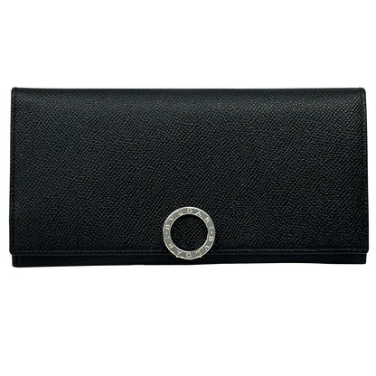 BVLGARI ブルガリ 長財布 ブルガリブルガリ ブラック ブルー レザー レディース メンズ 【中古】