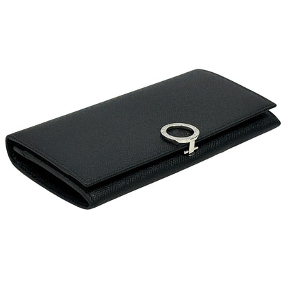 BVLGARI ブルガリ 長財布 ブルガリブルガリ ブラック ブルー レザー レディース メンズ 【中古】