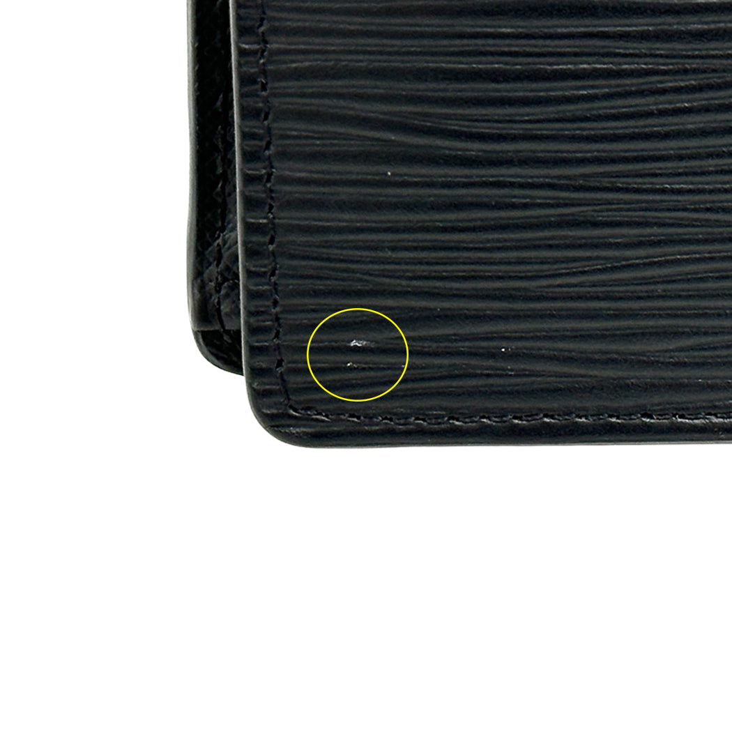 LOUIS VUITTON ルイ・ヴィトン ポルトフォイユ ブラザ 長財布 エピ ノワール ブラック M60622 メンズ 【中古】