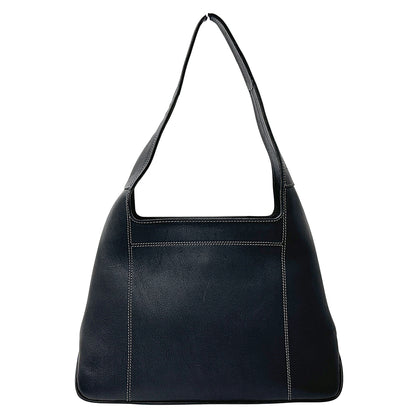 Ferragamo フェラガモ ショルダーバッグ ガンチーニ ブラック レザー レディース 【中古】