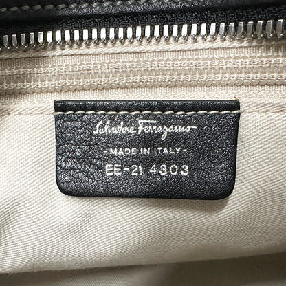 Ferragamo フェラガモ ショルダーバッグ ガンチーニ ブラック レザー レディース 【中古】