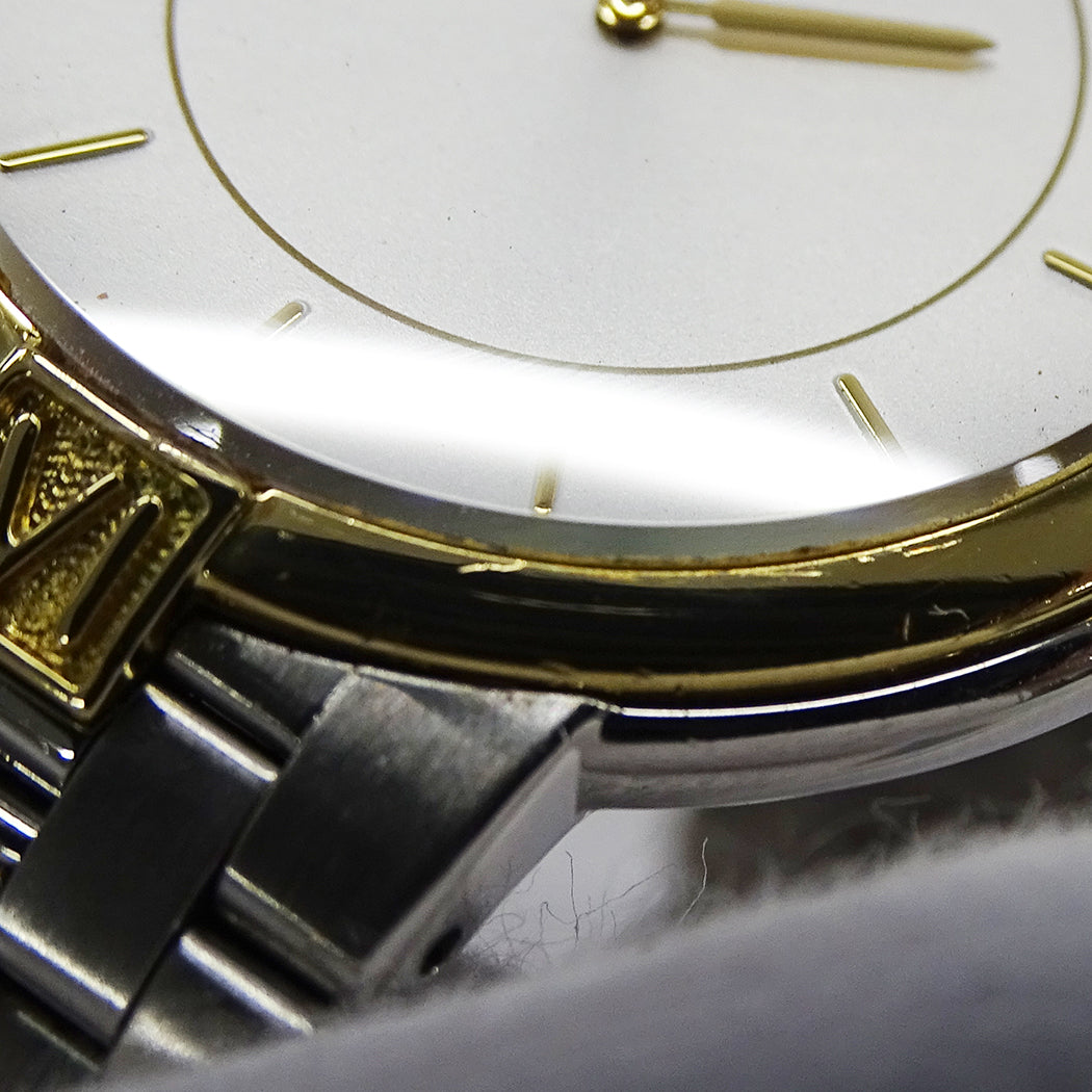 SEIKO セイコー クレドール 2F70-0640 メンズ 腕時計 クオーツ SS 18KTベゼル 磨き済み【中古】