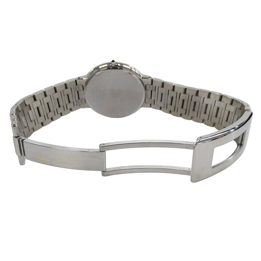 SEIKO セイコー クレドール 2F70-0640 メンズ 腕時計 クオーツ SS 18KTベゼル 磨き済み【中古】