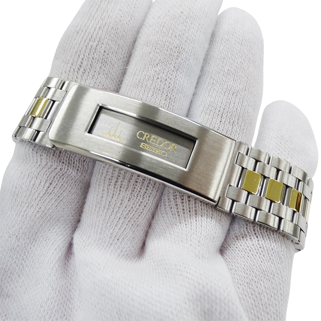 SEIKO セイコー クレドール 2F70-0640 メンズ 腕時計 クオーツ SS 18KTベゼル 磨き済み【中古】