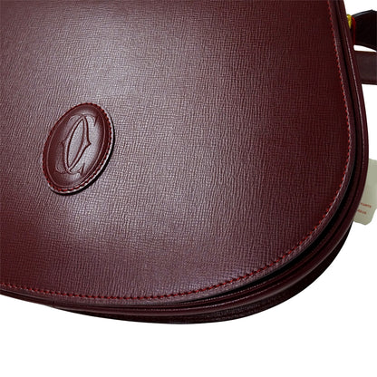 Cartier カルティエ ショルダーバッグ マスト ボルドー レザー レディース 【中古】