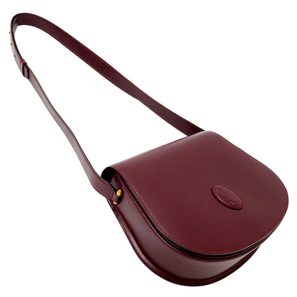 Cartier カルティエ ショルダーバッグ マスト ボルドー レザー レディース 【中古】
