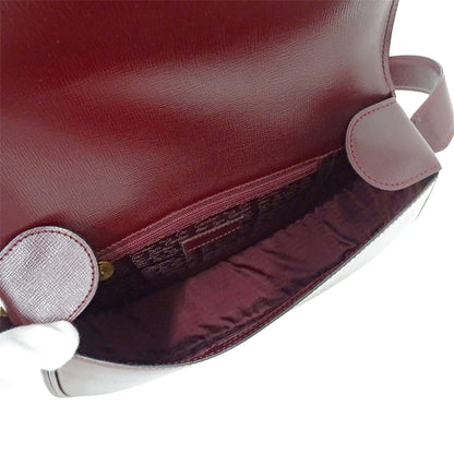 Cartier カルティエ ショルダーバッグ マスト ボルドー レザー レディース 【中古】
