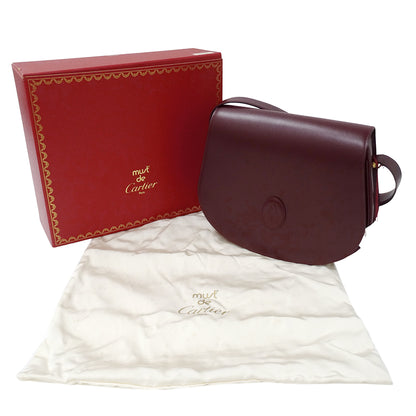 Cartier カルティエ ショルダーバッグ マスト ボルドー レザー レディース 【中古】