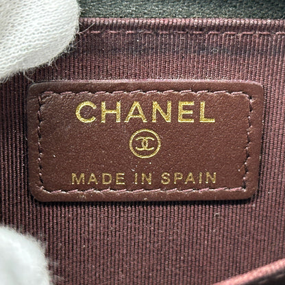 CHANEL シャネル コインケース マトラッセ ブラック ゴールド金具 ソフトキャビアスキン レディース メンズ 【中古】