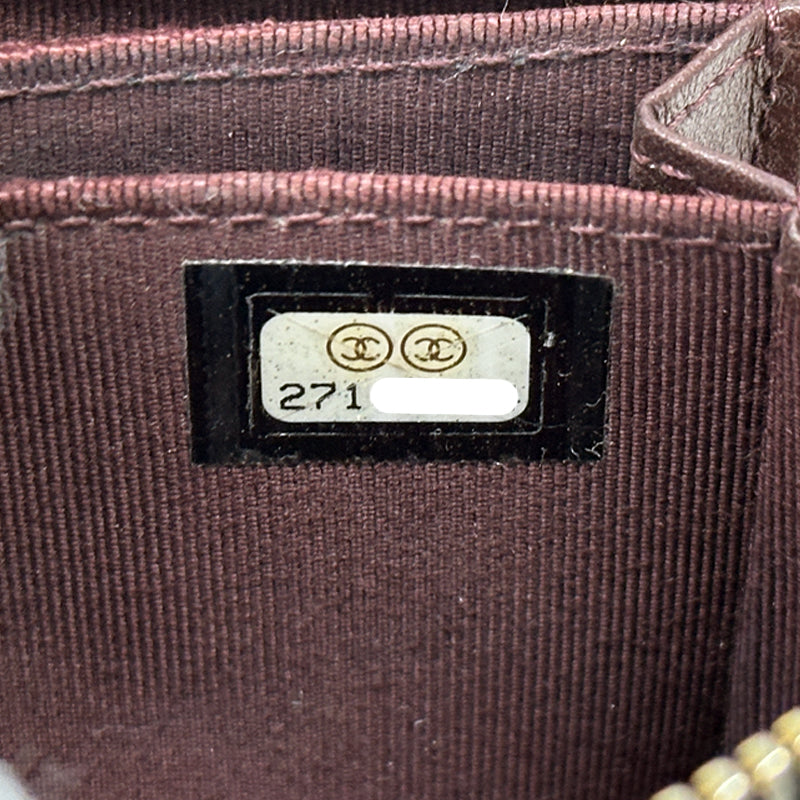 CHANEL シャネル コインケース マトラッセ ブラック ゴールド金具 ソフトキャビアスキン レディース メンズ 【中古】