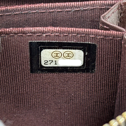 CHANEL シャネル コインケース マトラッセ ブラック ゴールド金具 ソフトキャビアスキン レディース メンズ 【中古】
