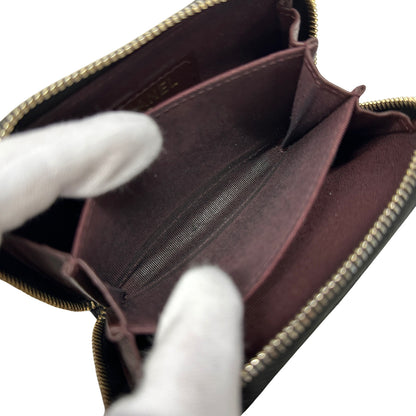 CHANEL シャネル コインケース マトラッセ ブラック ゴールド金具 ソフトキャビアスキン レディース メンズ 【中古】