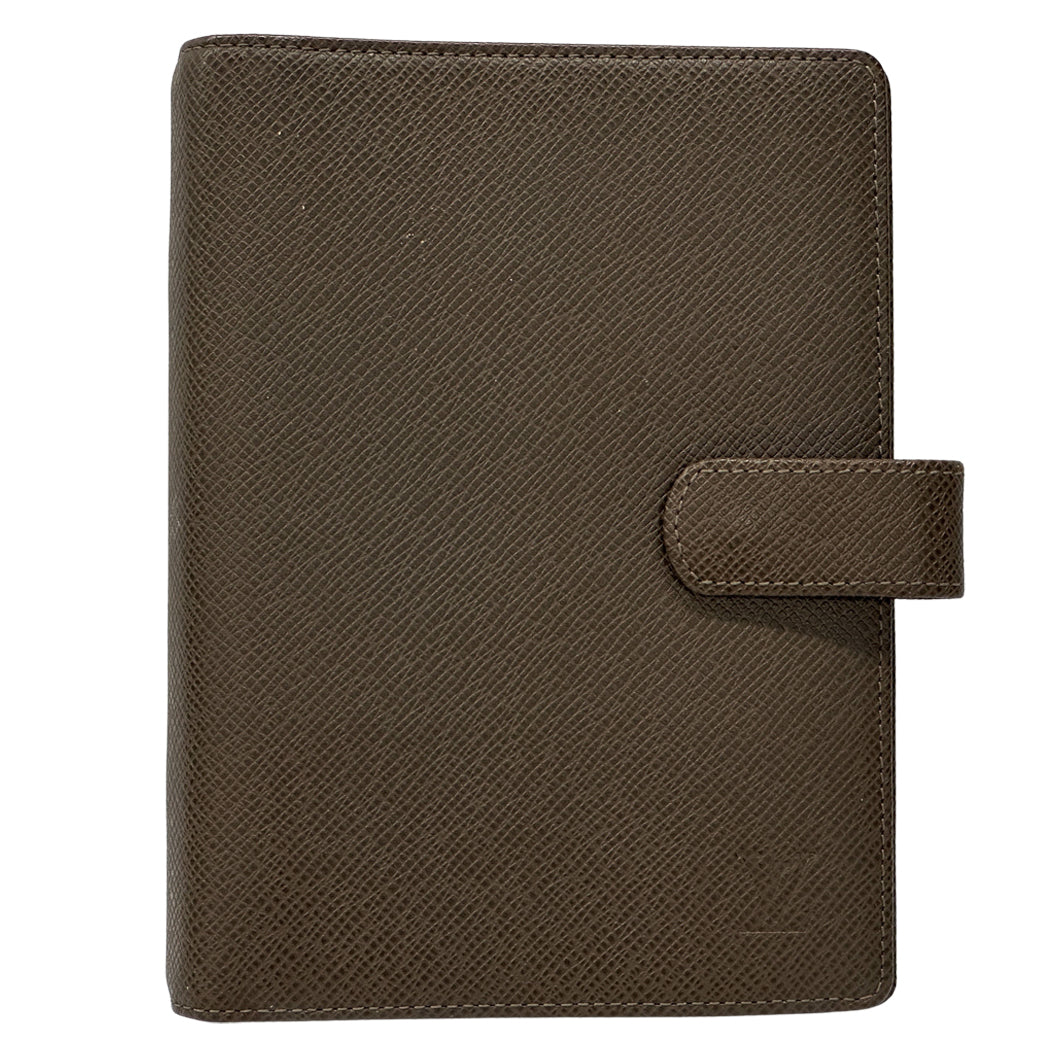 LOUIS VUITTON ルイ・ヴィトン アジェンダMM 手帳カバー タイガ グリズリ ブラウン R20432 レディース メンズ 【中古】