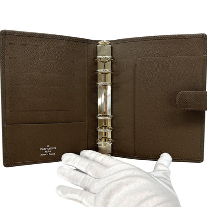 LOUIS VUITTON ルイ・ヴィトン アジェンダMM 手帳カバー タイガ グリズリ ブラウン R20432 レディース メンズ 【中古】