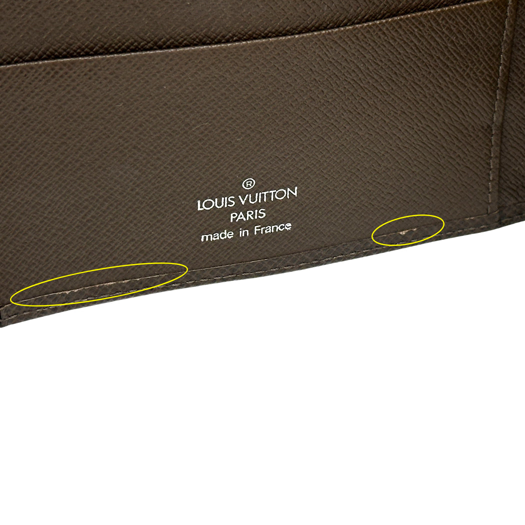 LOUIS VUITTON ルイ・ヴィトン アジェンダMM 手帳カバー タイガ グリズリ ブラウン R20432 レディース メンズ 【中古】