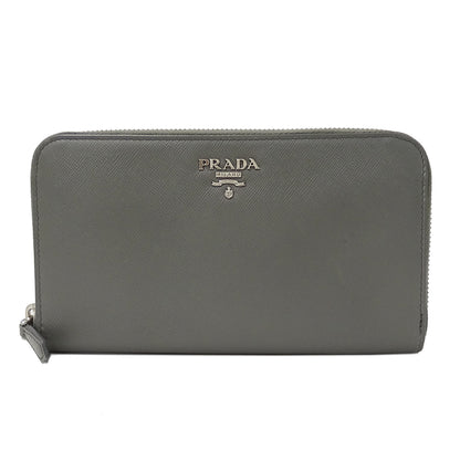 PRADA プラダ 長財布 グレー レディース 【中古】