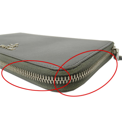 PRADA プラダ 長財布 グレー レディース 【中古】