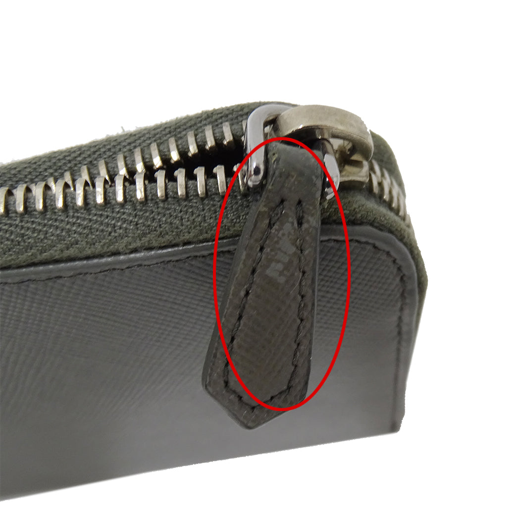 PRADA プラダ 長財布 グレー レディース 【中古】