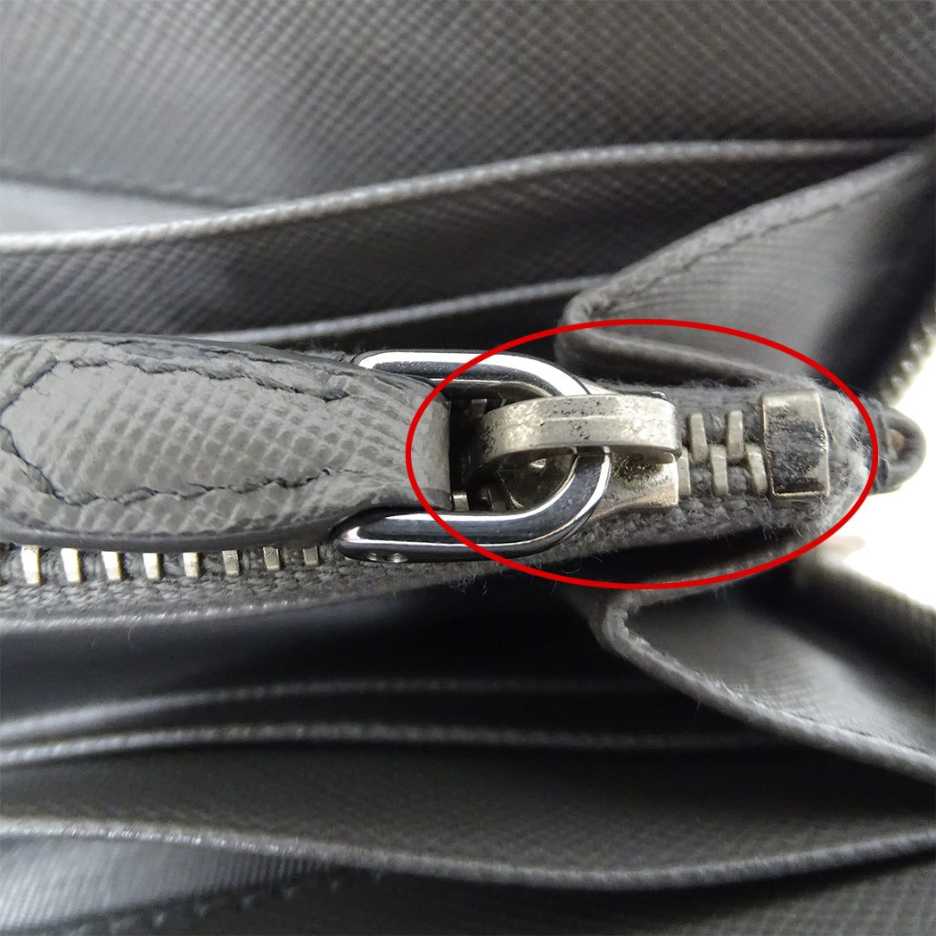 PRADA プラダ 長財布 グレー レディース 【中古】