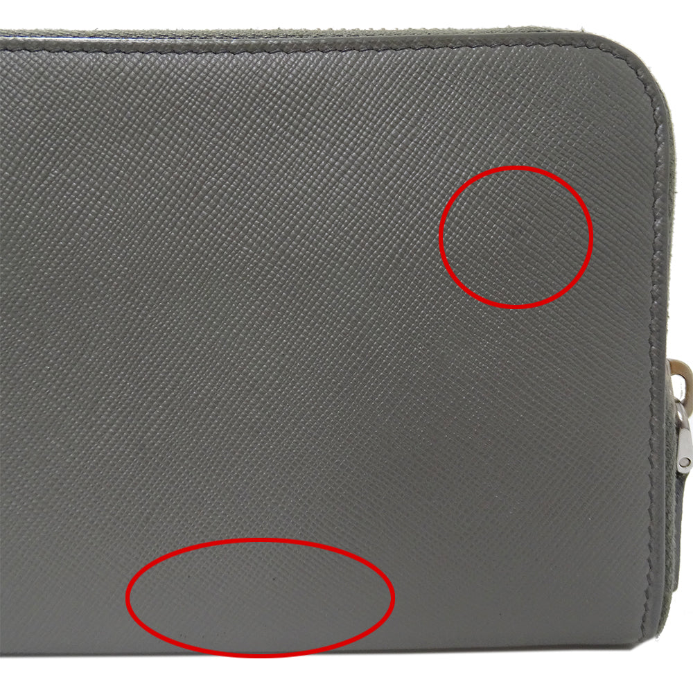PRADA プラダ 長財布 グレー レディース 【中古】