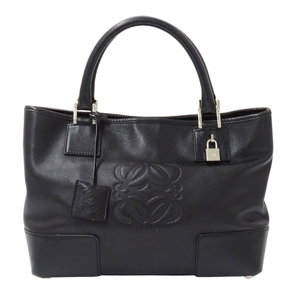 LOEWE ロエベ ハンドバッグ フスタ ブラック レザー レディース 【中古】