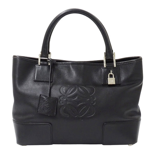 LOEWE ロエベ ハンドバッグ フスタ ブラック レザー レディース 【中古】