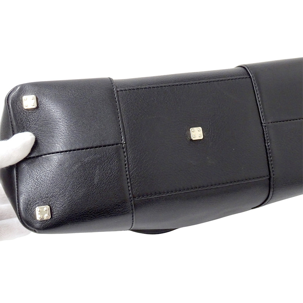 LOEWE ロエベ ハンドバッグ フスタ ブラック レザー レディース 【中古】