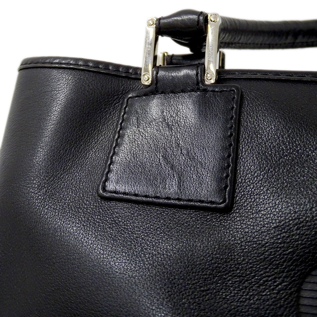 LOEWE ロエベ ハンドバッグ フスタ ブラック レザー レディース 【中古】