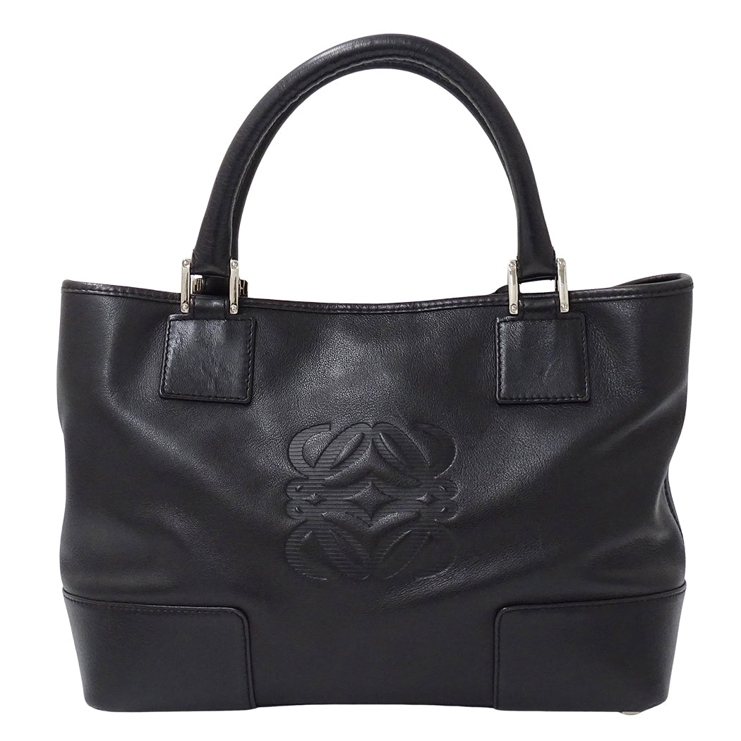 LOEWE ロエベ ハンドバッグ フスタ ブラック レザー レディース 【中古】