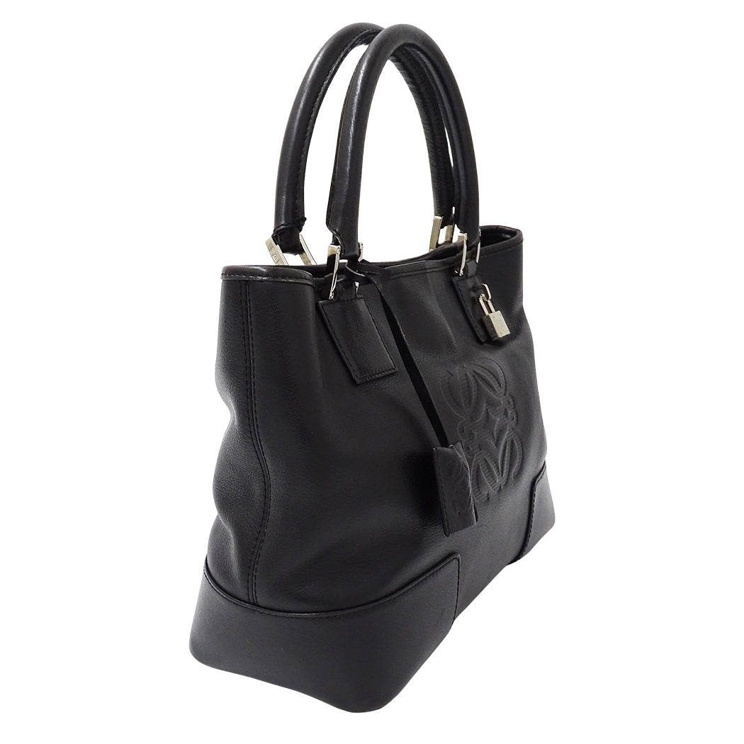 LOEWE ロエベ ハンドバッグ フスタ ブラック レザー レディース 【中古】