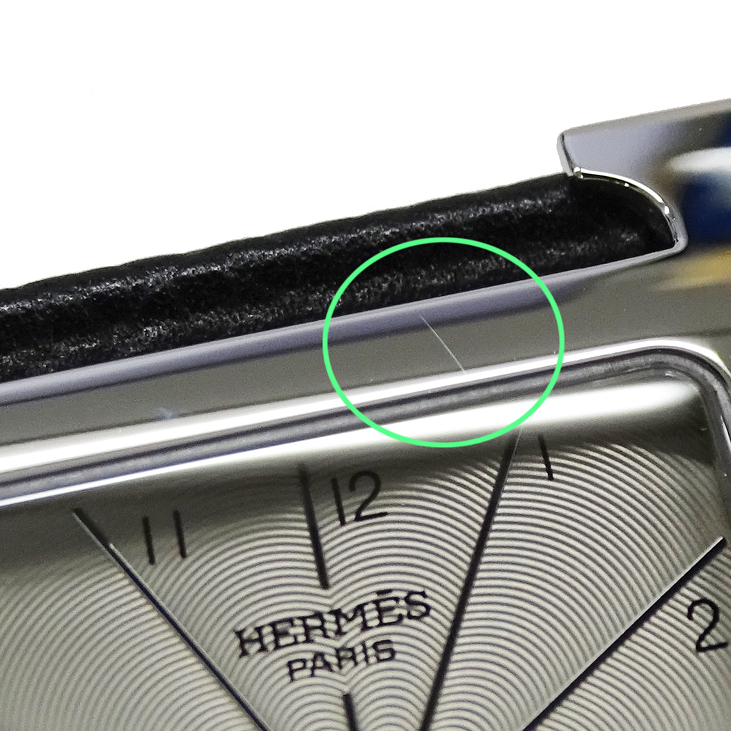 HERMES エルメス Hウォッチ HH1.510 ボーイズ 腕時計 クオーツ QZ ステンレス レザー □A 磨き済み【中古】