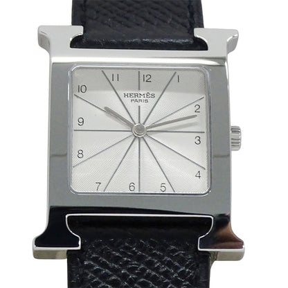 HERMES エルメス Hウォッチ HH1.510 ボーイズ 腕時計 クオーツ QZ ステンレス レザー □A 磨き済み【中古】