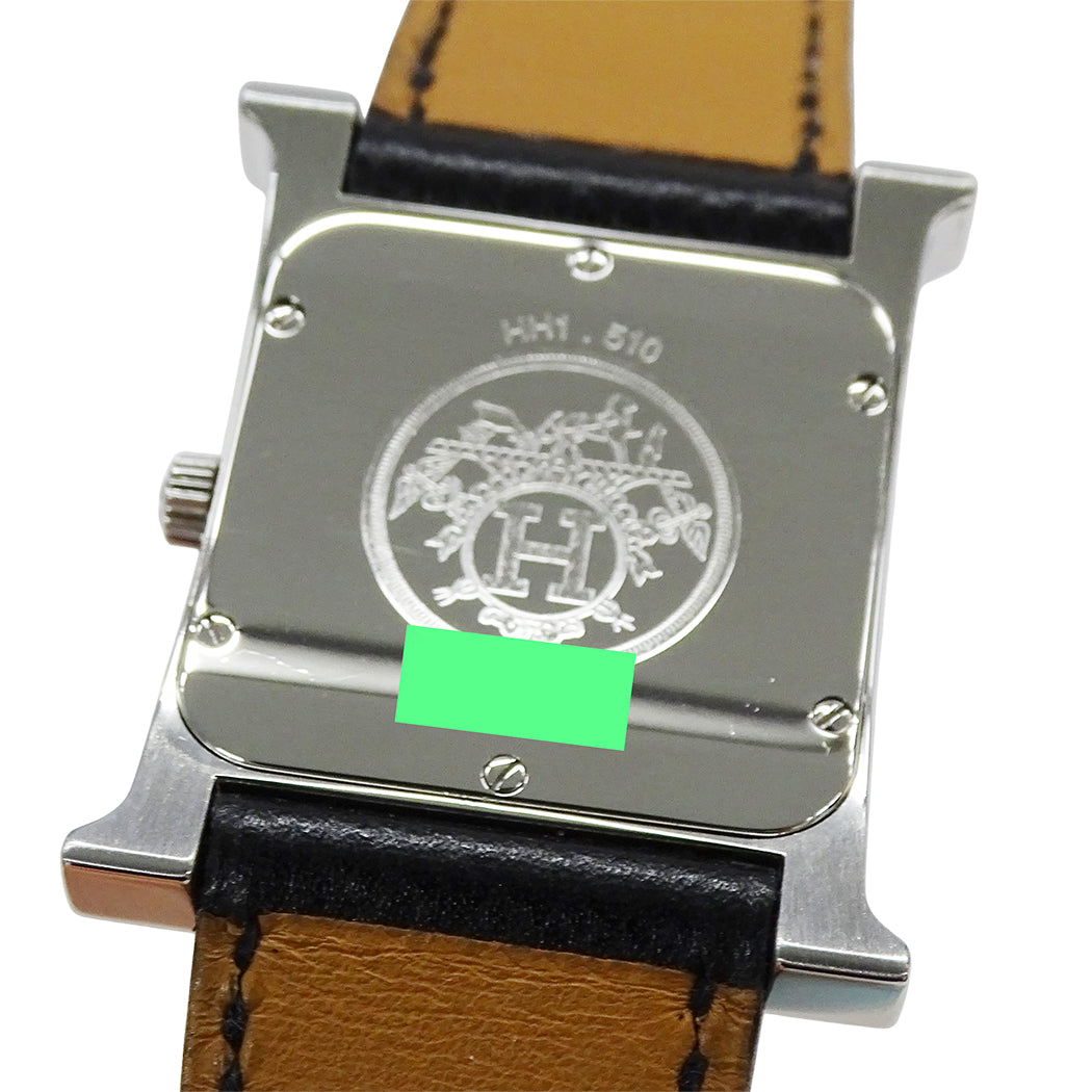 HERMES エルメス Hウォッチ HH1.510 ボーイズ 腕時計 クオーツ QZ ステンレス レザー □A 磨き済み【中古】