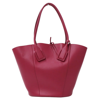 BOTTEGAVENETA ボッテガ・ヴェネタ バスケットラージ トートバッグ ピンク パープル レザー レディース 【中古】