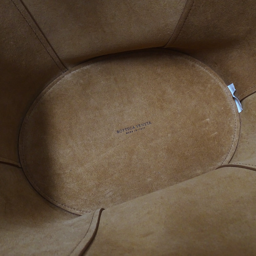 BOTTEGAVENETA ボッテガ・ヴェネタ バスケットラージ トートバッグ ピンク パープル レザー レディース 【中古】