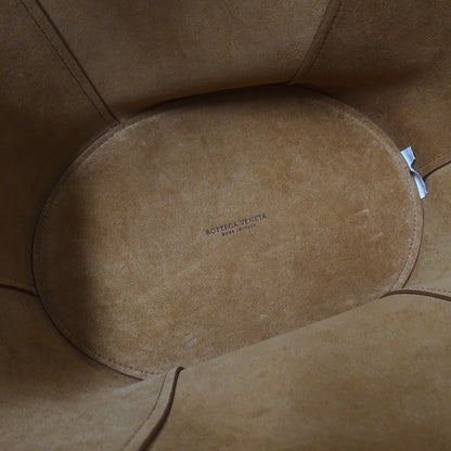 BOTTEGAVENETA ボッテガ・ヴェネタ バスケットラージ トートバッグ ピンク パープル レザー レディース 【中古】