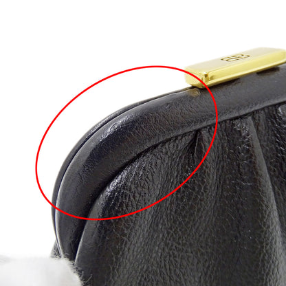 BALENCIAGA バレンシアガ ショルダーウォレット コインケース ブラック 618915 レザー レディース 【中古】