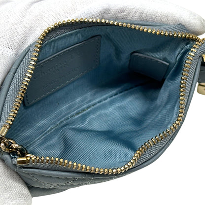 Dior ディオール コインケース カナージュ ブルー レザー レディース 【中古】