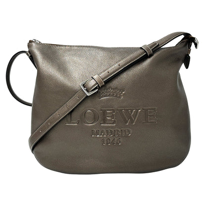 LOEWE ロエベ ショルダーバッグ ヘリテージ ブラウン レザー レディース 【中古】