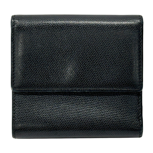CHANEL シャネル 二つ折り財布 ココボタン ブラック レザー レディース 【中古】