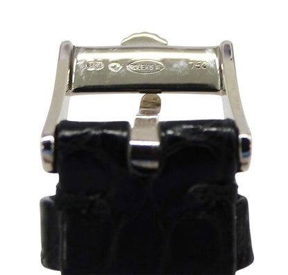 ROLEX ロレックス チェリーニ 6111 A番 レディース 腕時計 クオーツ QZ 18K 750WG レザー 磨き済み【中古】
