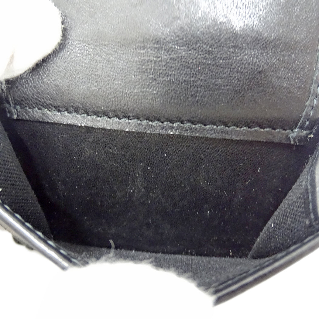 JIMMY CHOO ジミーチュウ ビール BEALE 三つ折り財布 ブラック レザー レディース 【中古】