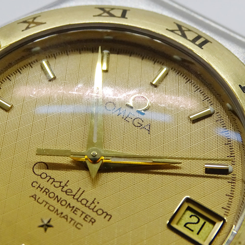 OMEGA オメガ コンステレーション 1302.10 メンズ 腕時計 デイト 自動巻き SS YG 磨き済み【中古】