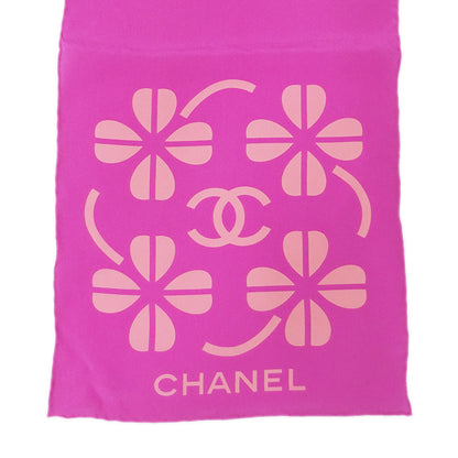 CHANEL シャネル スカーフ ピンク パープル シルク レディース 【中古】