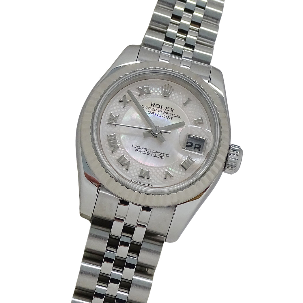 ROLEX ロレックス デイトジャスト 179174NR D番 レディース 腕時計 シェル 自動巻き AT SS WG 磨き済み【中古】