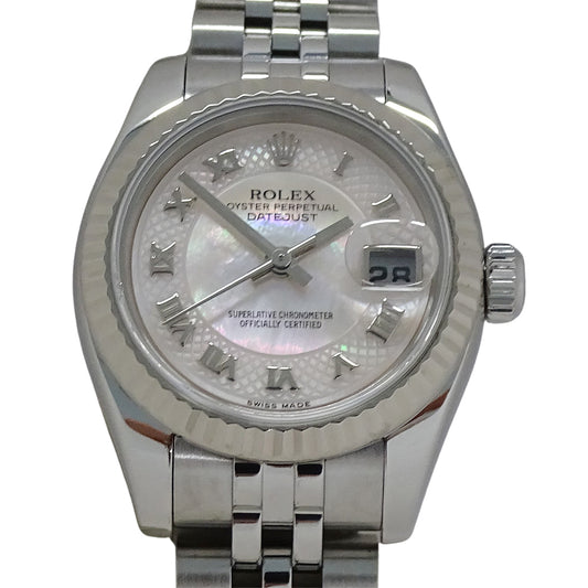 ROLEX ロレックス デイトジャスト 179174NR D番 レディース 腕時計 シェル 自動巻き AT SS WG 磨き済み【中古】