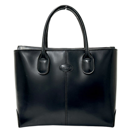 TOD’S トッズ トートバッグ ブラック レザー レディース 【中古】
